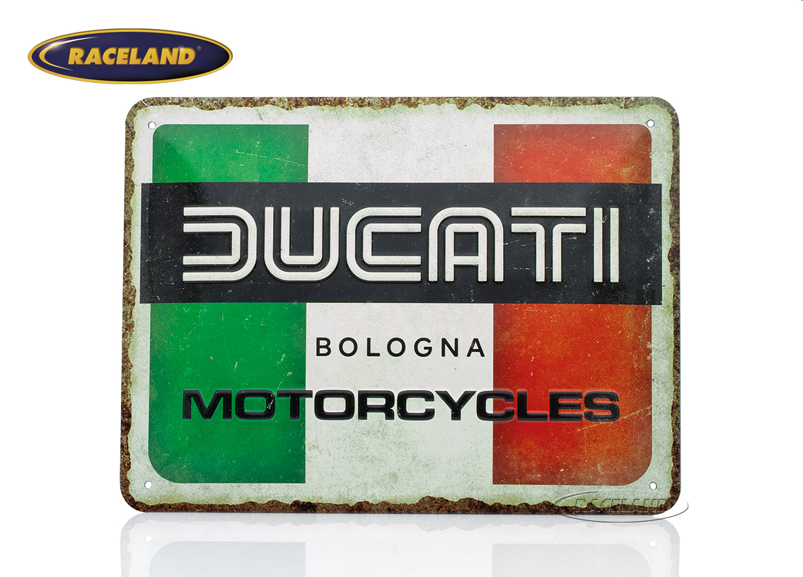 Blechschild Ducati Italy Giugiaro Logo 15 x 20cm