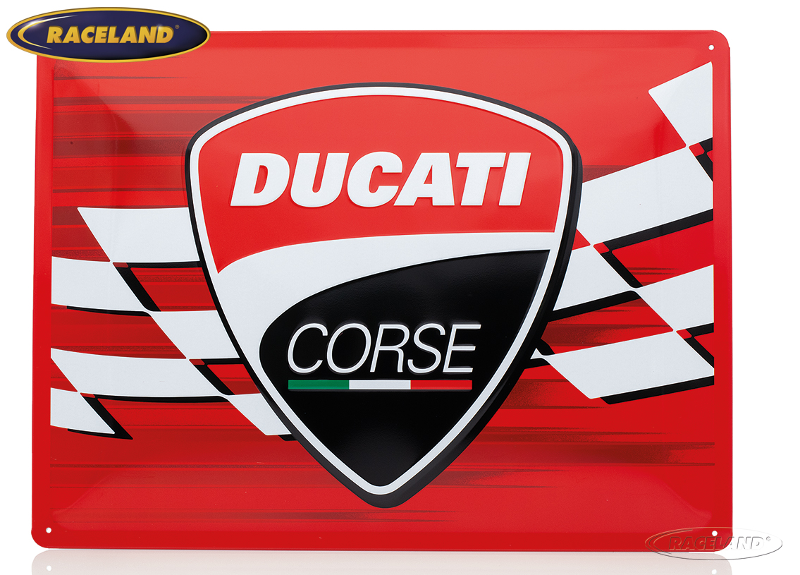 Blechschild Ducati Corse Racing Flag 30 x 40cm
