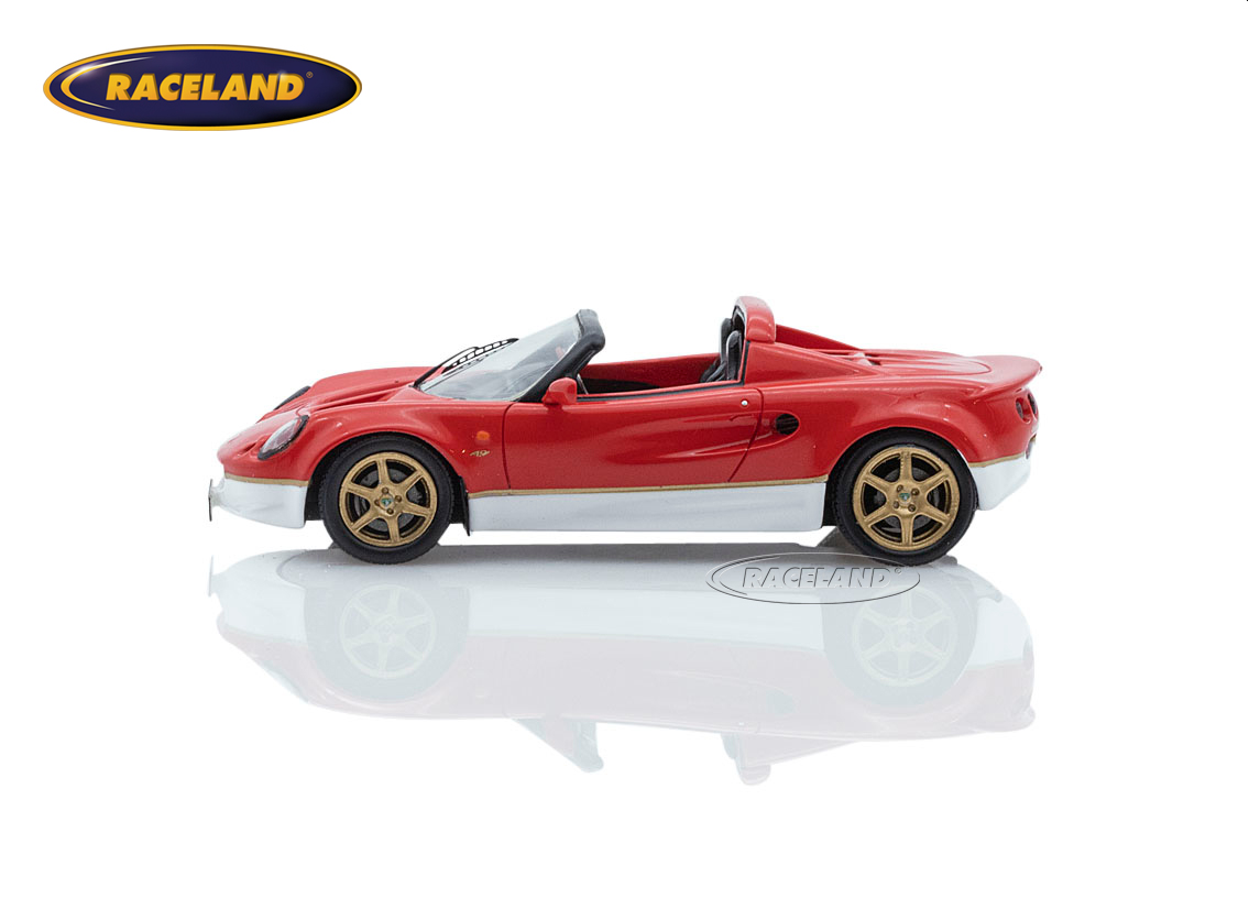 Lotus Elise S1 Typ 49 Gold Leaf Design 1999 Rechtslenker - rot-weiß