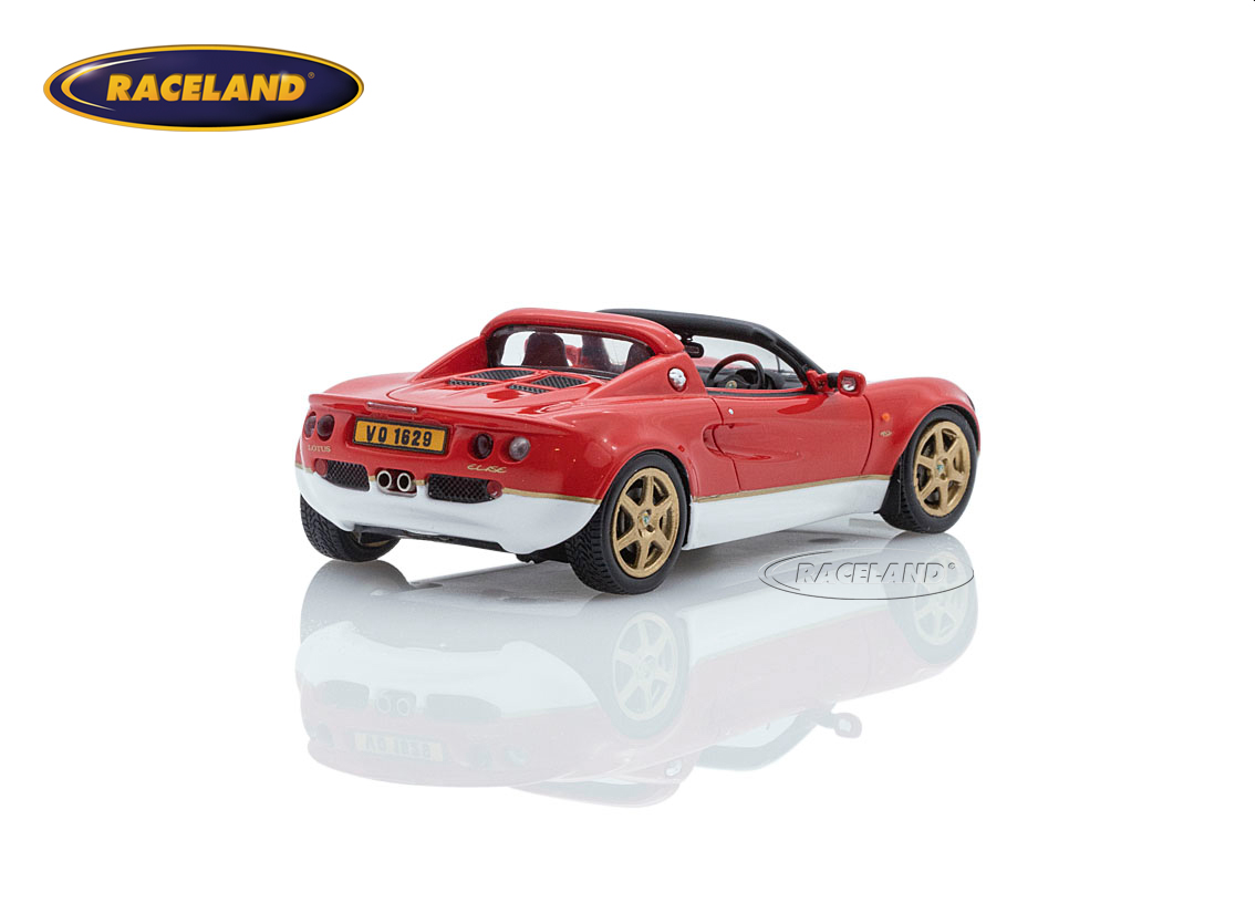 Lotus Elise S1 Typ 49 Gold Leaf Design 1999 Rechtslenker - rot-weiß