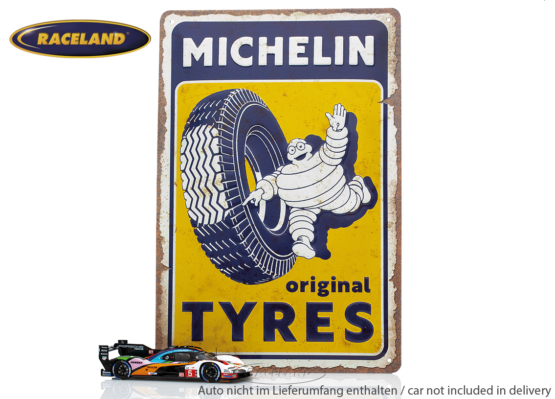 Blechschild Michelin Original Tyres Logo 20 x 30cm