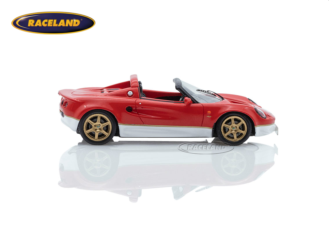 Lotus Elise S1 Typ 49 Gold Leaf Design 1999 Rechtslenker - rot-weiß